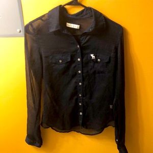 Abercrombie, sheer button up size small